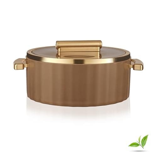 Trueware Sterling Inner Steel Casserole 2500 ml | PU Insulated | BPA Free | Odour Proof | Food Grade| Ideal for Chapatti | Roti | Curd Maker | Thermoware | Hot Pot (Brown)