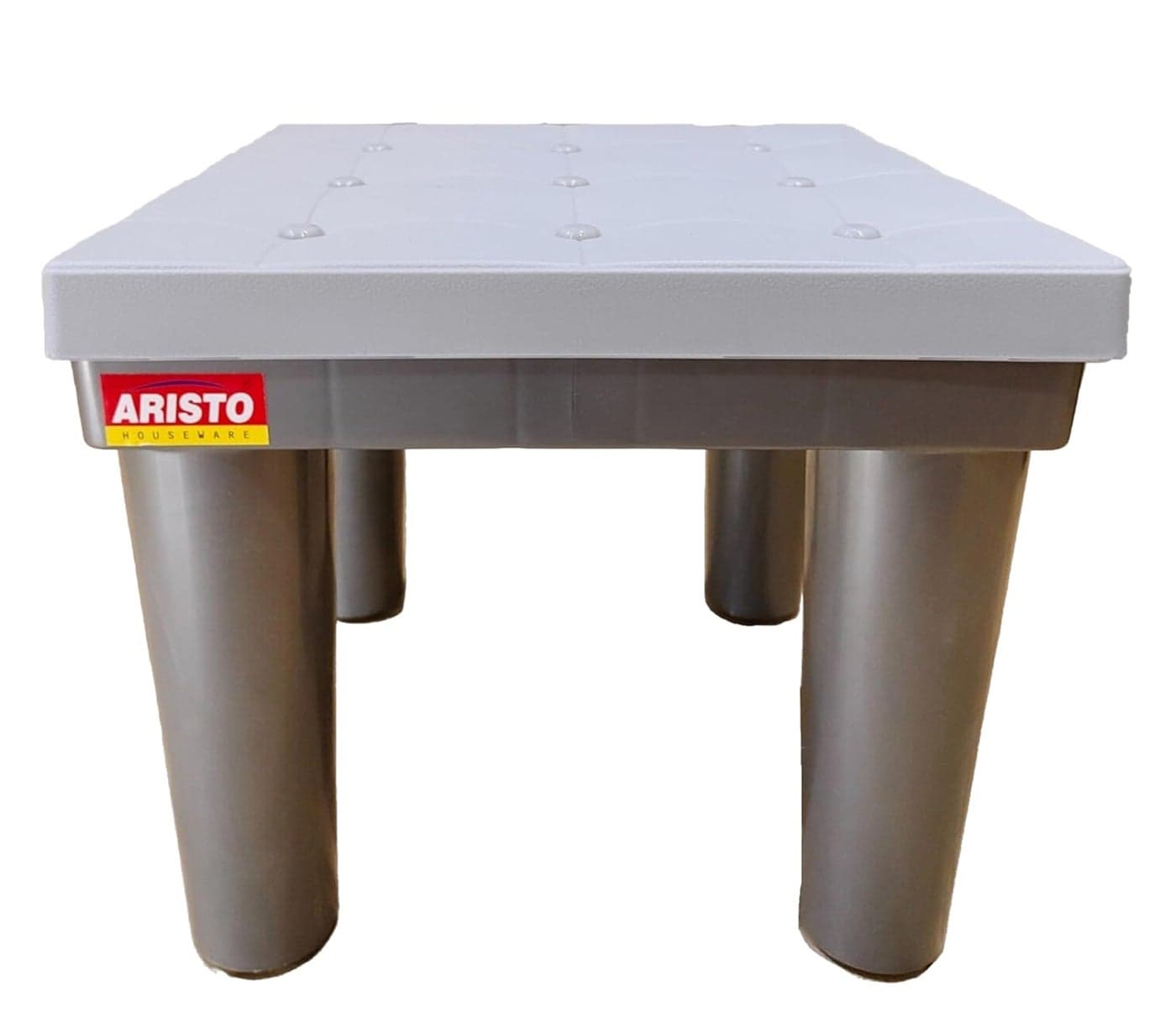 Aristo Premium Design Strong Support Stool with Anti-Slip Strong Stool for Bathroom Bedroom Durable & Multipurpose for Home & Kitchen (Grey)