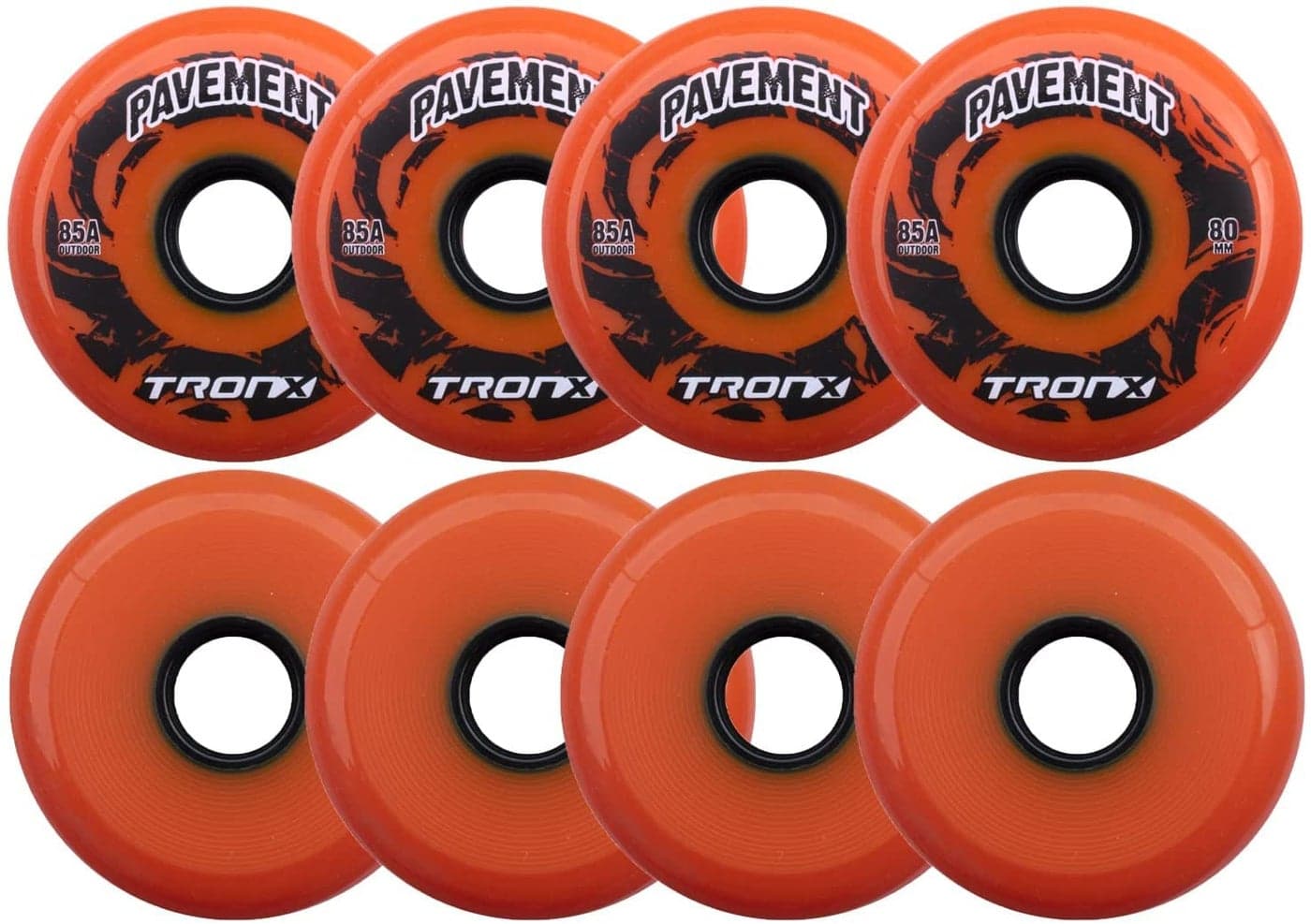 TronX Outdoor Pavement Asphalt Inline Roller Hockey Wheels 8 Pack 76mm