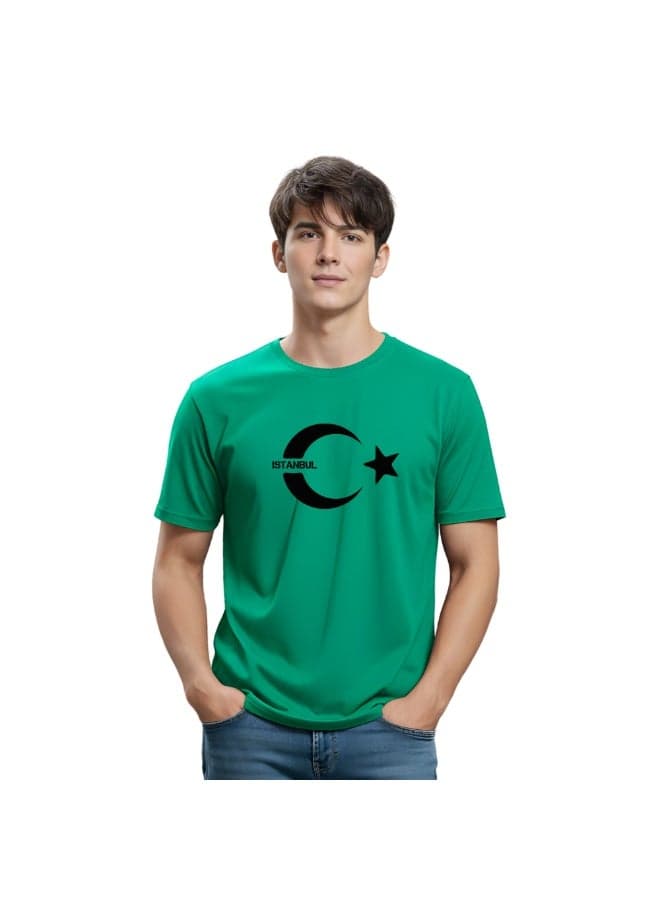 Turkey Adult Mens T-Shirt - Round Neck Short Sleeve Cotton T-Shirt - Great Gift for Travelers Fun Turkish Design - Soft and Comfortable Tshirt