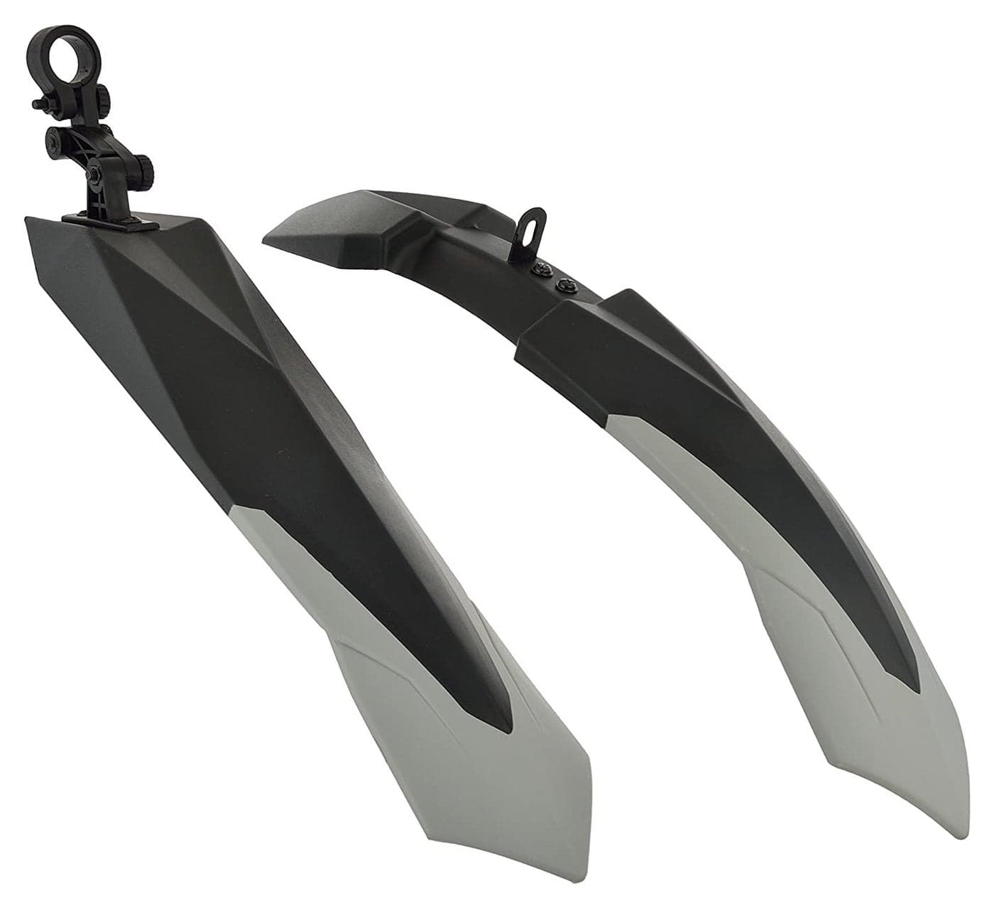 ShreNik Cycle Fenders for 26 27 29 Inch Bicycle Mudguard Front & Rear Set Senior MTB Bikes Dual Color (Grey)