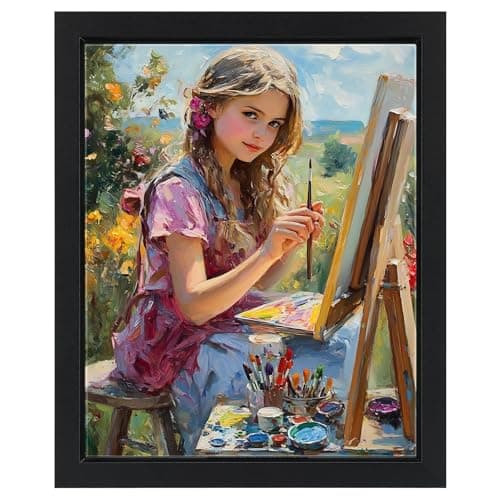Serwrsw 8x10 Canvas Floating Frame for Painting, 0.9 Deep Black Blank Floater Frame for Wall Art, with Velcro Strap