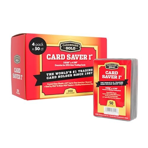 Cardboard Gold Card Saver 1200 Count Semi Rigid Card Holder Trading Card Protectors PSAApproved Cardsaver for Baseball Trading Sports Cards Card Sleeves Binder Storage Box Compatible
