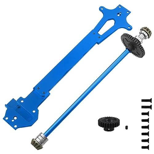 ShareGoo Metal Radio Tray Central Drive Shaft Center Shaft Compatible with WLtoys 124016 124017 124018 124019 112 RC Car Upgrade Parts Blue