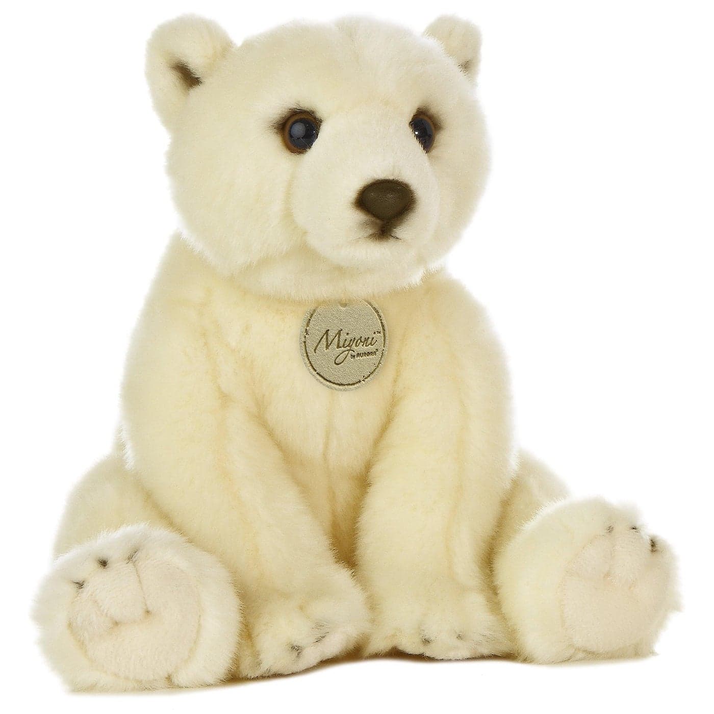 Aurora® Realistic Miyoni® Polar Bear Stuffed Animal - Lifelike Detail - Cherished Companionship - White 11 Inches