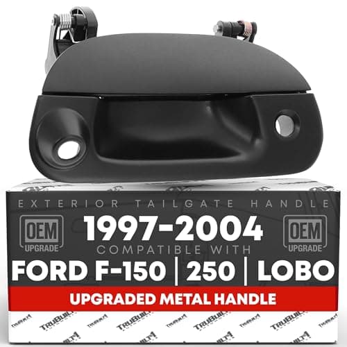 Tailgate Handle Assembly Upgraded Metal Compatible with 19972003 Ford F150 9799 Ford F250 9803 Ford Lobo Textured Black w Keyhole Camera Hole OEM 7L3Z9943400AACAMHMT XL3Z9943400AA