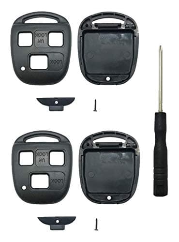 Horande Replacement Key Fob Case Shell fits for Lexus ES GS GX is LS LX RX SC ES300 ES330 GX470 LX470 IS300 IS330 RX300 RX330 RX350 RX400h Keyless Entry Key Fob Cover Housing Pack 2