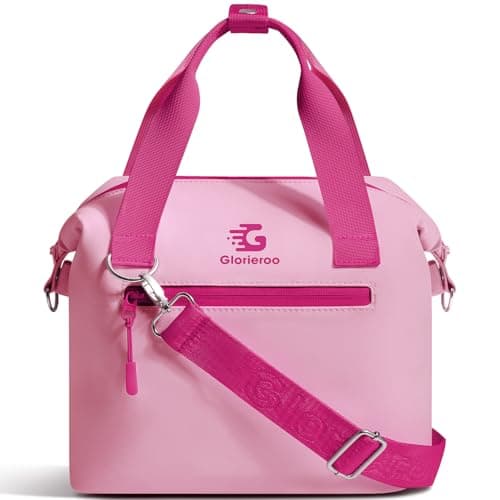 GLORIEROO Pastel Lunch Box Women Insulated Soft Waterproof Leakproof Lunch Bag Cooler Adjustable Strap BPAFree