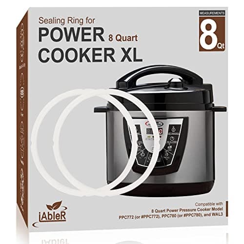 Original Sealing Ring for 8 Qt Power Pressure Cooker XL - Replacement Silicone Gasket Seal Rings for Power Cooker XL 8 Quart, PPC772, PPC780, WAL3, PPC-XL 8Qt, Wolfgang Puck 8 Qt