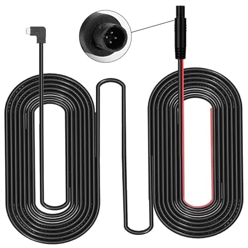 JOMISE 33 Ft Extension Cable Mini USB Backup Camera Cord 4 Pin Dash Cam Rear View Camera Ultra Long Cable with Reverse Trigger Wire Suitable for C810G814K17 ProT860