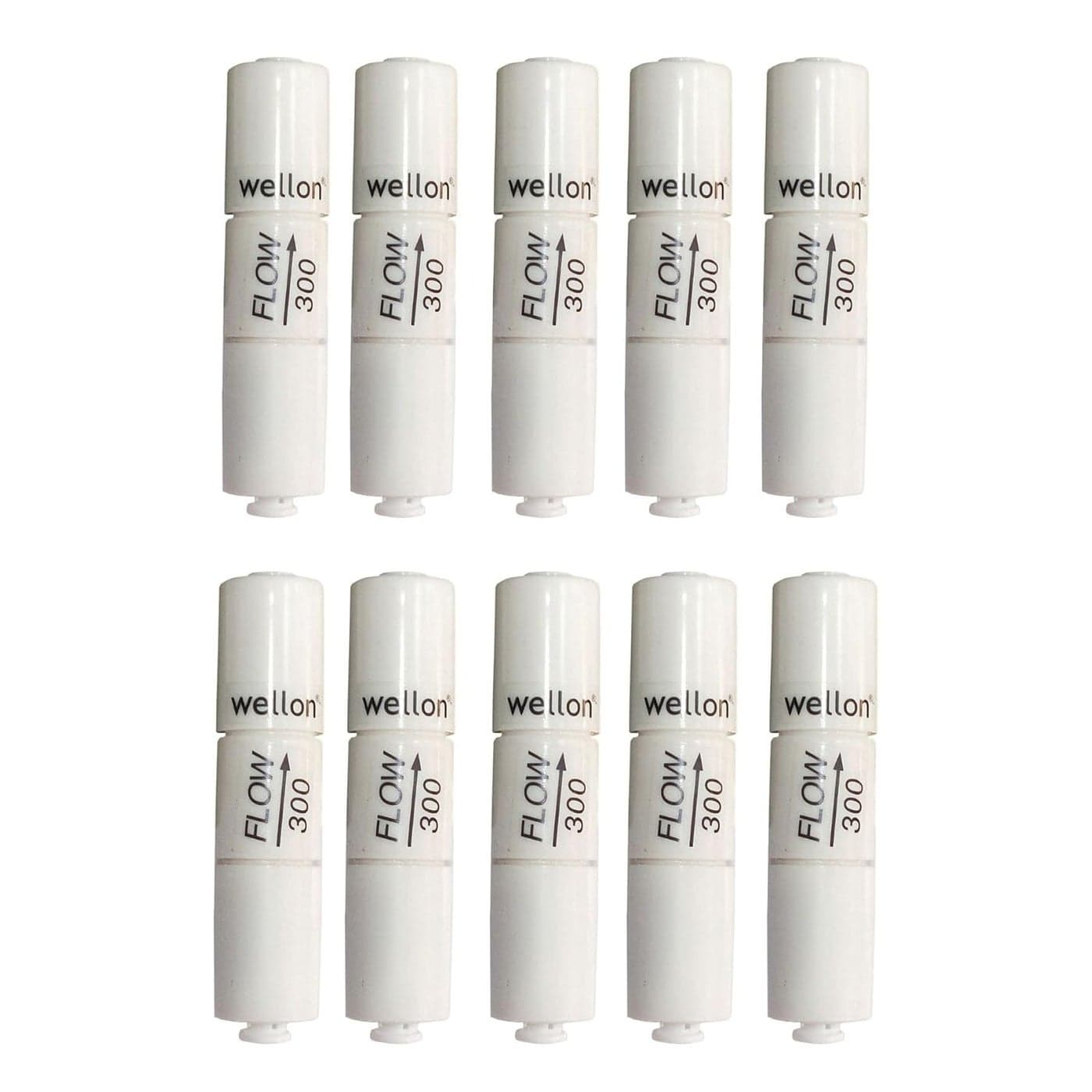 WELLON RO Flow Restrictor 300 for Water Purifier Water flow Restrictor FR300 Original Shitong Flow Restrictor 4 inch Pushfit 14 Inches 6 mm Fitting Connector Pack Of 10