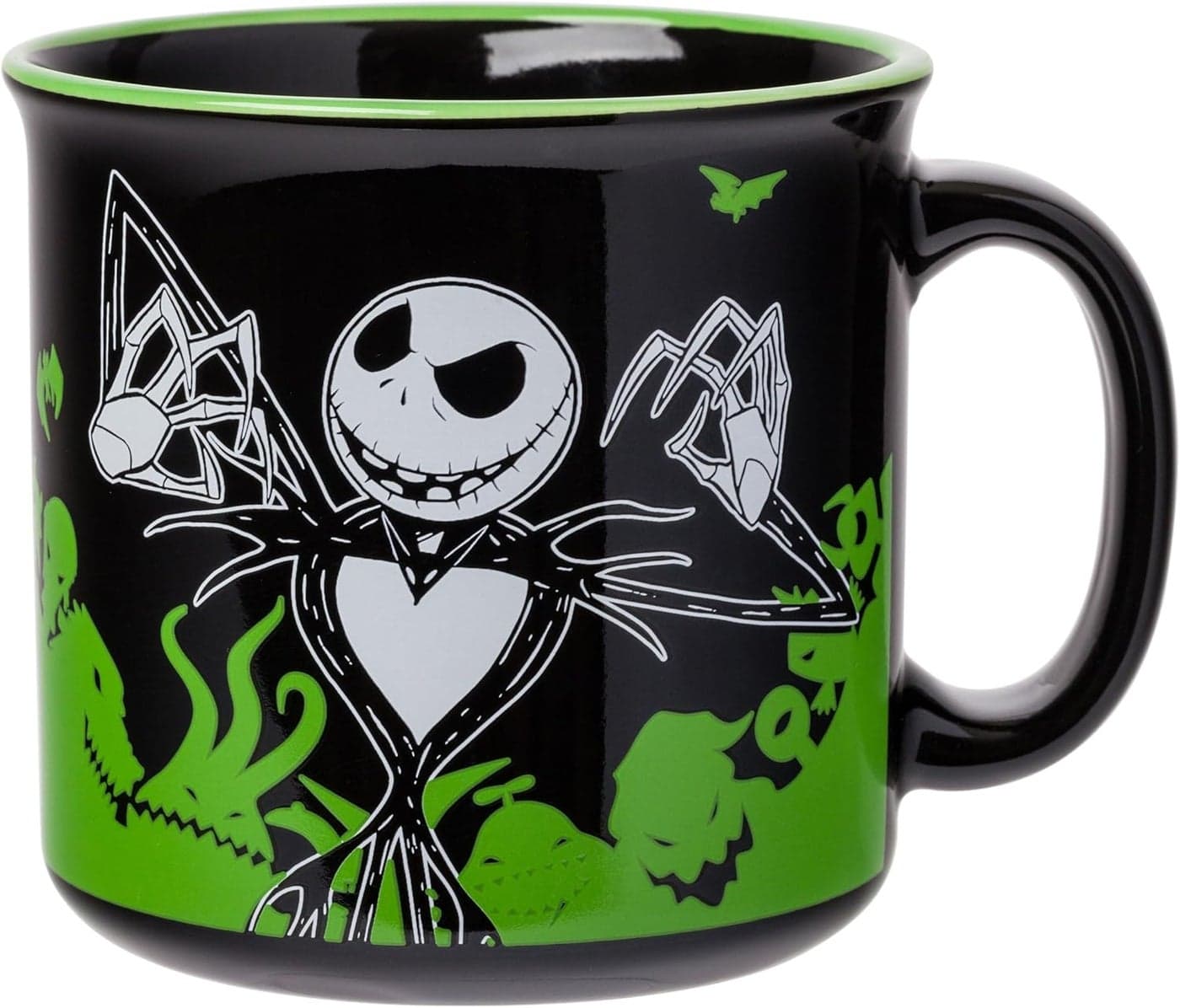Silver Buffalo Disney The Nightmare Before Christmas Ceramic Camper Mug Featuring Jack Skellington 20 Ounces