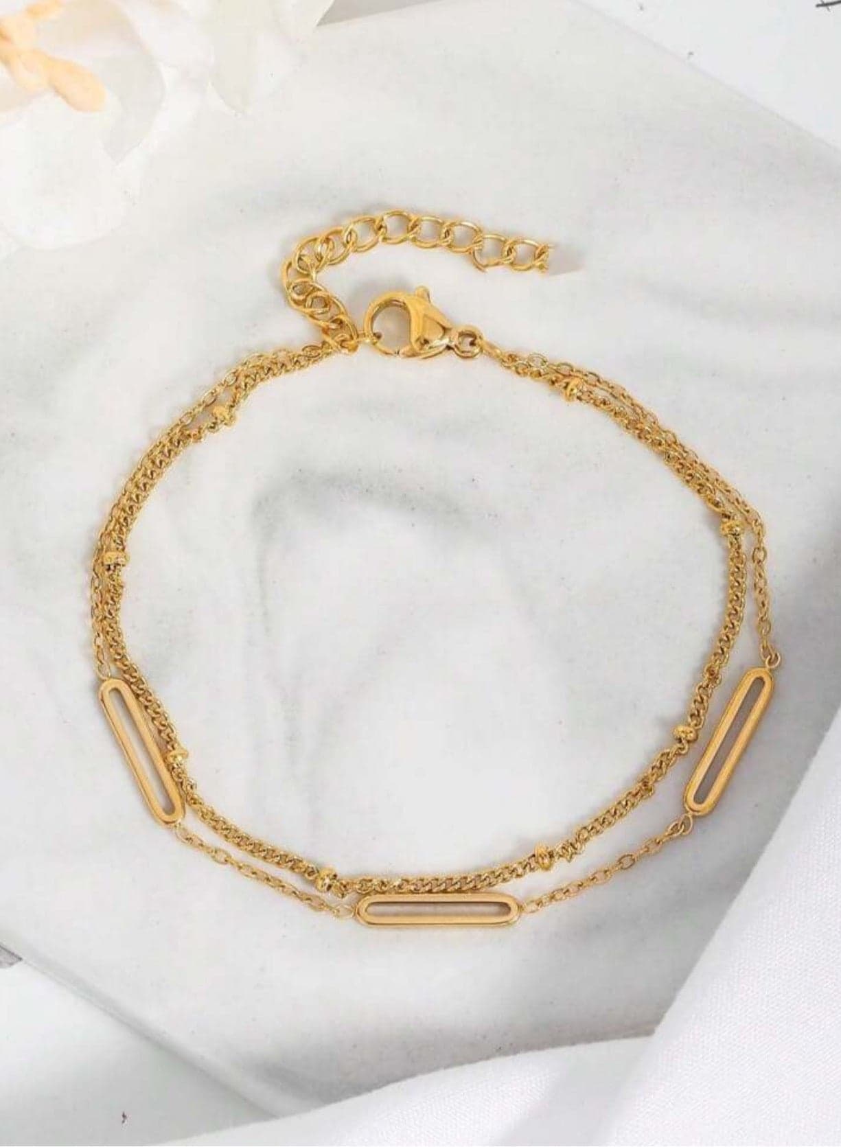 18k Gold Plated Stainless Steel Bracelet For Women