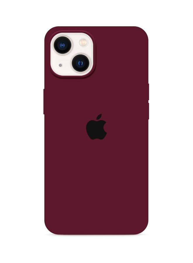 Apple iPhone 14 Case Silicone Cover Liquid Gel Soft Ultra Slim Shockproof Back Cover Full Body Protection 6.1 Inch Eggplant