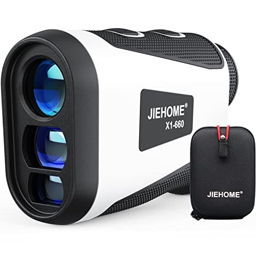 JIEHOME Golf Range Finder X1 660 Yards Rangefinder with Slope Flagpole Lock 6X Magnification Rechargeable Hunting Range Finders Rangefinder for Disc Golfing Bowhunting