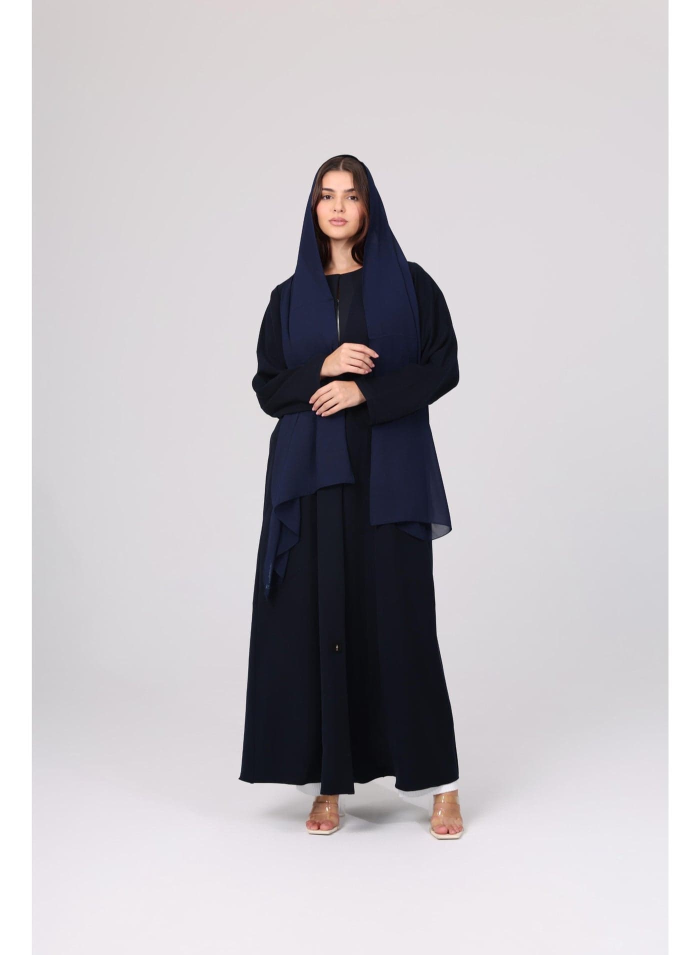Solid Straight Cut Abaya ABY1111