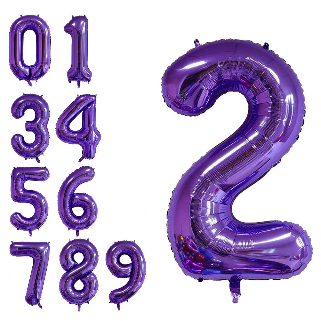 40 Inch Jumbo Purple Number 1 Balloon Giant Balloons Prom Balloons Helium Foil Mylar Huge Number Balloons for Birthday Party DecorationsWeddingAnniversary