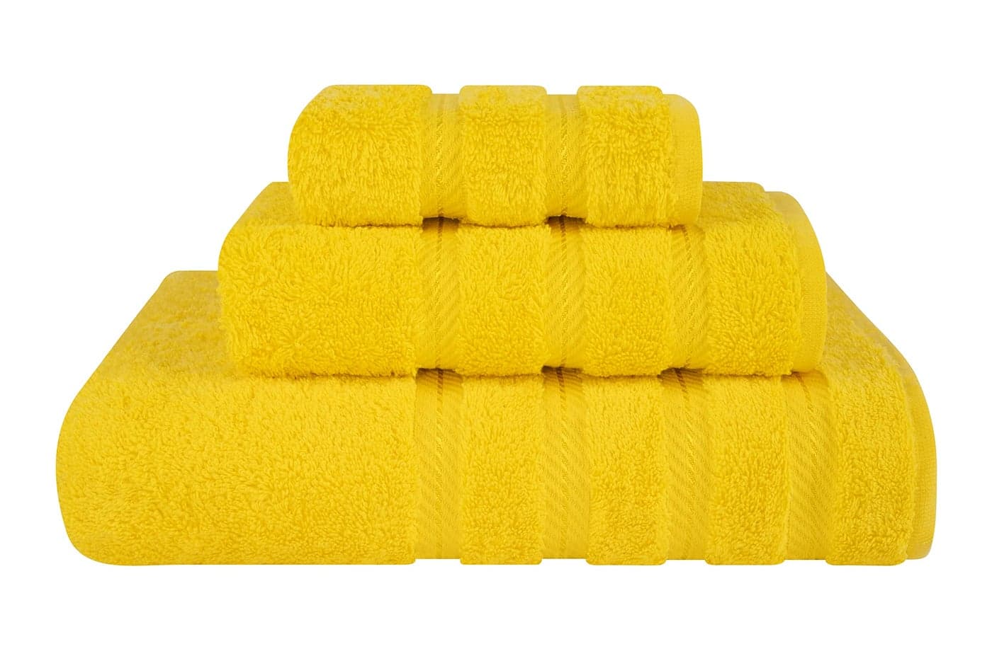 American Soft Linen Premium 3 Piece Towel Set 1 Bath Towel 1 Hand Towel 1 Washcloth 600 GSM 100 Cotton Turkish Towels for Bathroom Yellow Towel Set