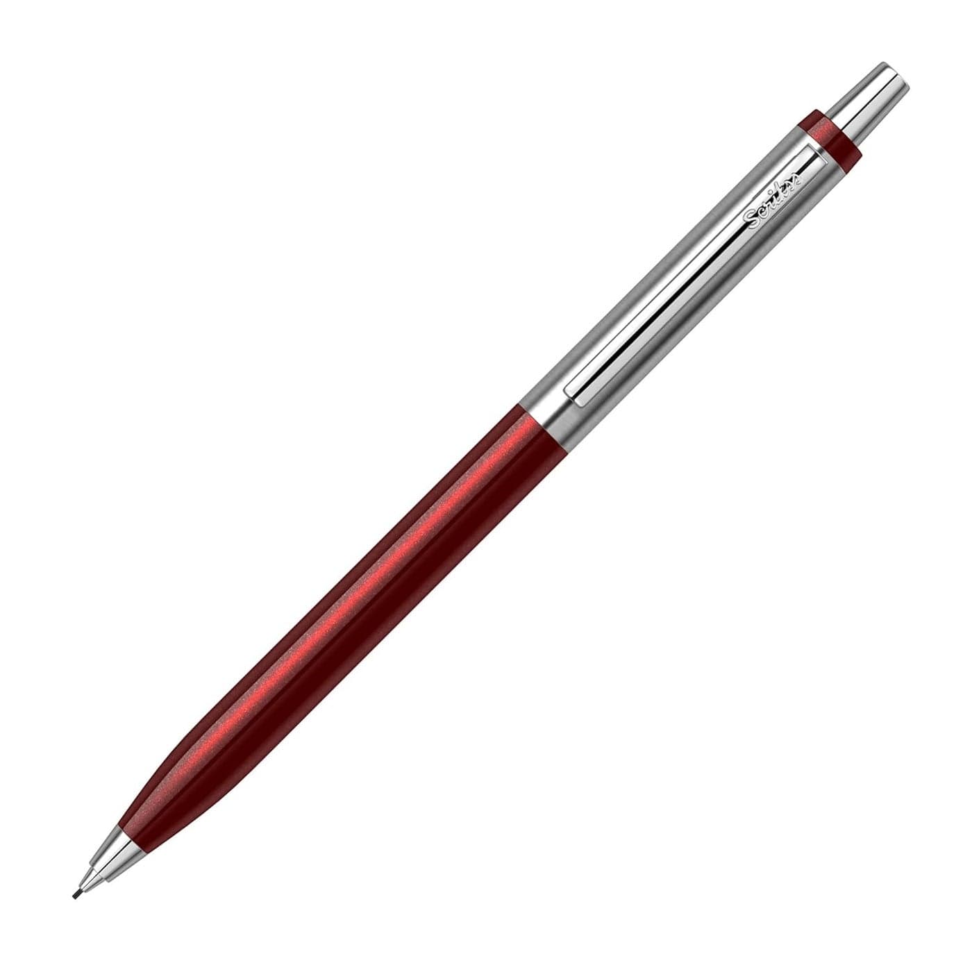 Scrikss Vintage 51 Mechanical Pencil Burgundy Click Mechanism 07mm Modern Elegant Design Ideal for Office Home College Gifting
