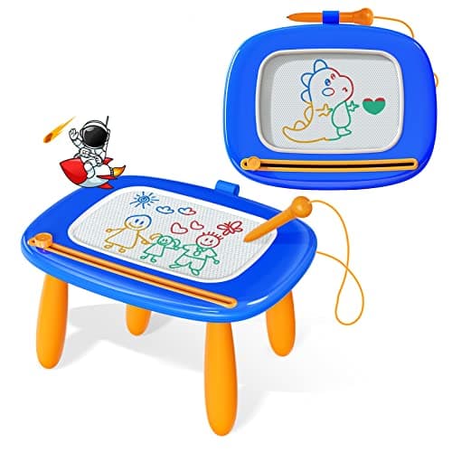 Kikidex Toddlers Toys Age 13 Magnetic Drawing Board Toddler Girl Toys for 12 Year Old Doodle Board Pad Learning and Educational Toys for 1 2 3 Year Old Baby Kids Birthday Gift Dark Blue