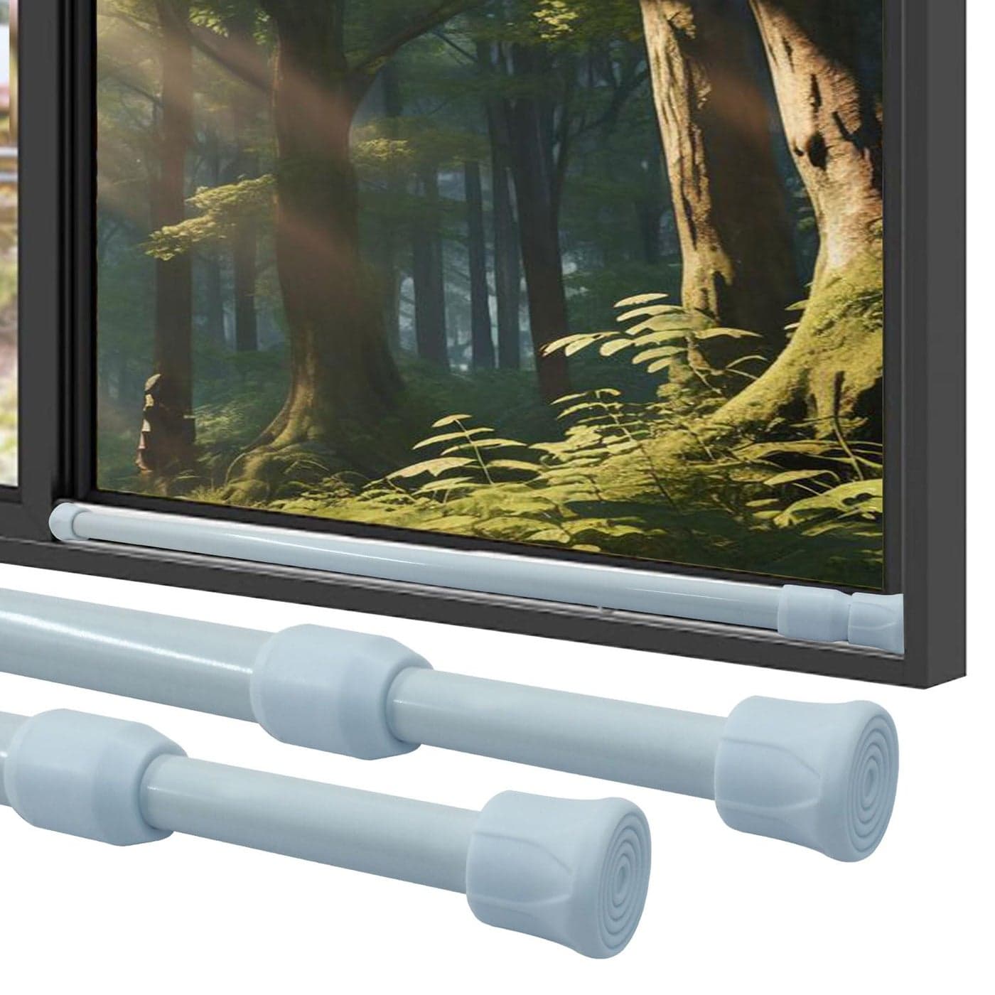 Cionyce Window Security Bar 2 Pack Window Security Bars Adjustable Sliding Glass Door Lock Bars 158in275in Tension Rods Window Lock Bar for Children Home