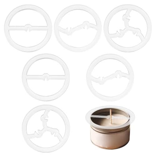 BENECREAT 6Pcs 3 Styles Candle Wick Centering Tool Set Acrylic Candle Wick Holder Unique Shapes Acrylic Wick Stabilizer Holder Kit for Making Candles Craft DIY