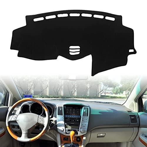 Clidr Car Dashboard Cover for 2004-2006 Lexus RX330, 2007-2009 RX350, 2006-2008 RX400h Silicone Non-Slip Dash Mat Anti-UV Carpet (Black Edge)