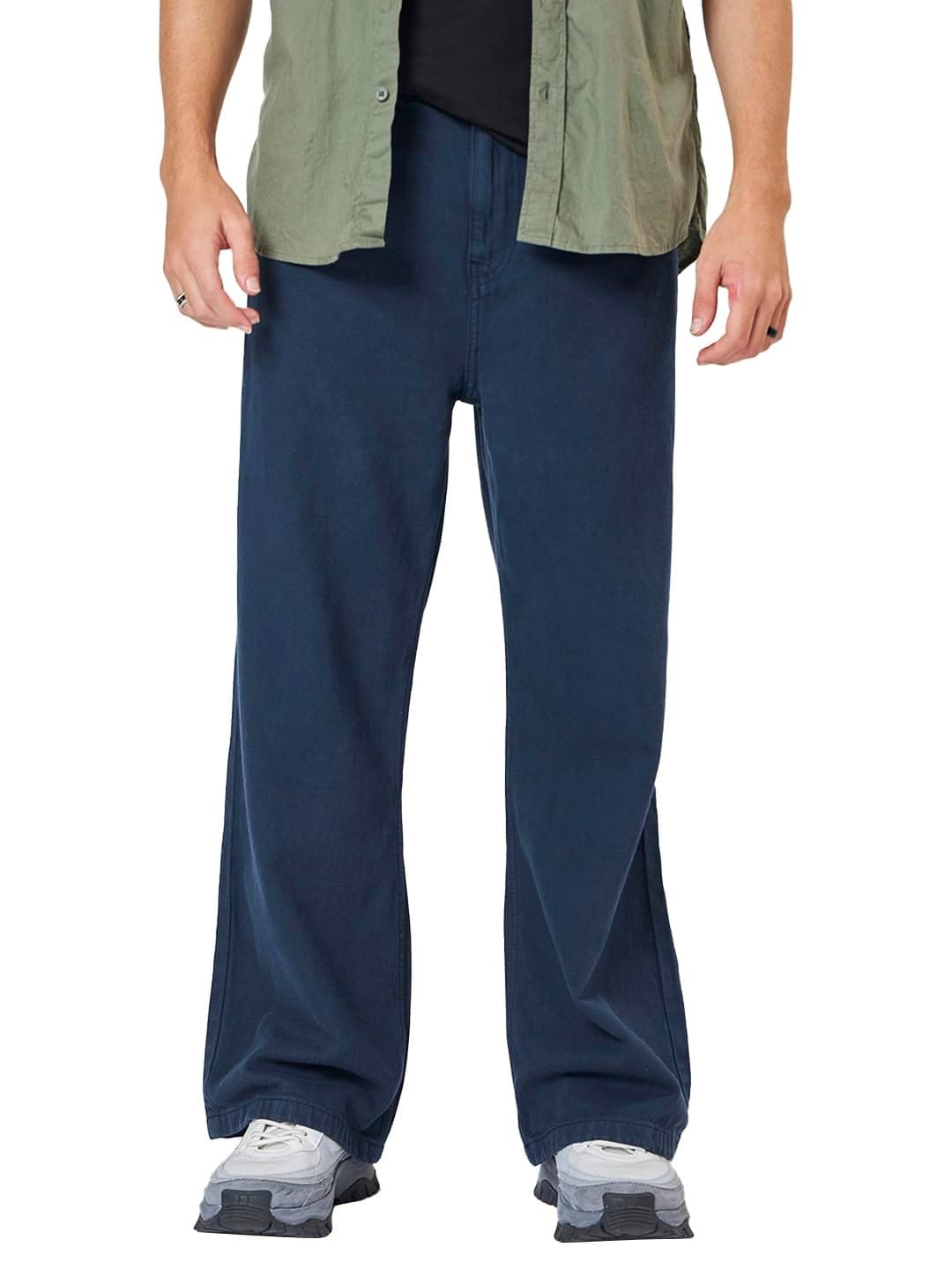 Bewakoof Men's Baggy Wide Leg Jeans_624256_Blue_28