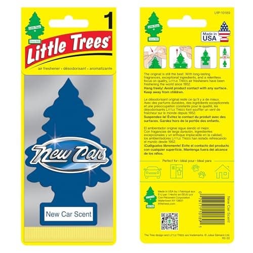 LITTLE TREES Car Freshener 76171101891 Yellow Little Trees Air Freshener New Car Scent 1 Each