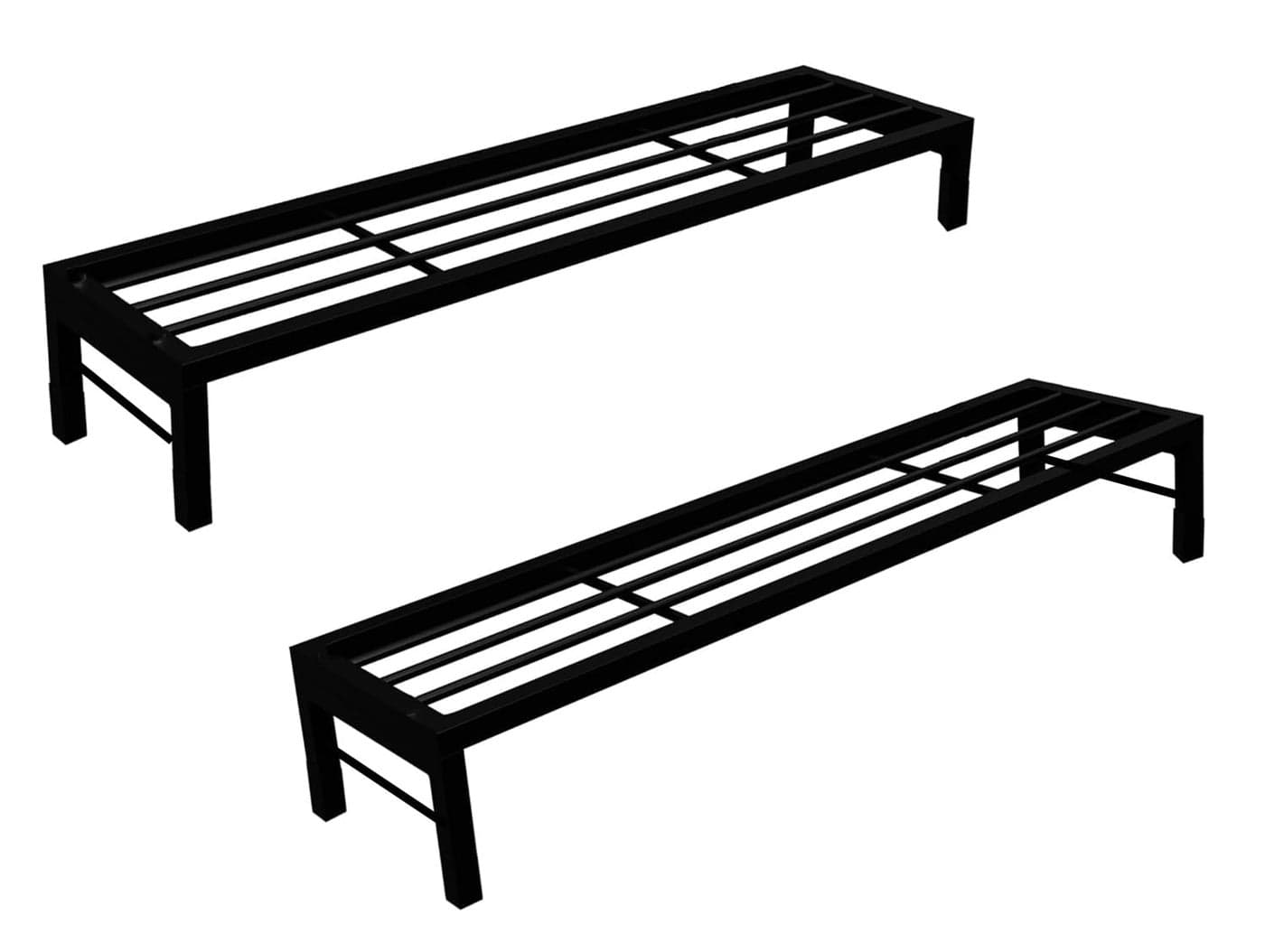 IRON LANDS Elegance Pot Stand for Indoor Outdoor Plant Flower Gamla Rust Proof Display Shelf Rack for Kitchen Garden Balcony Home Living Room Decor (Pack of 2)