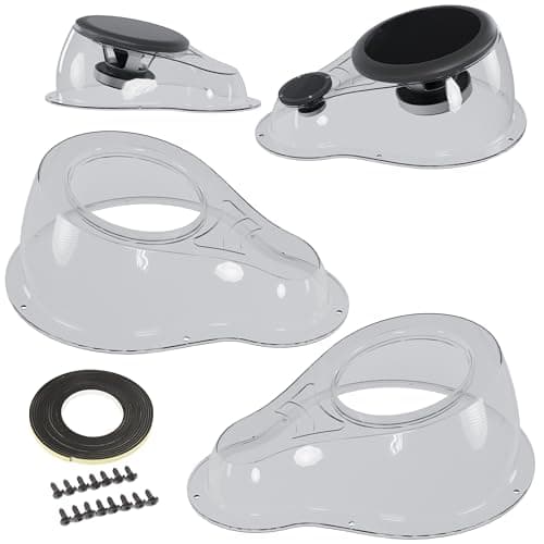 2PCS SpeakerTweeter Boxes Universal for 65 Speakers for UTV ATV RV Boat Trunk Trailer Golf Cart Marine Speaker Enclosures Pods Mount Spacer Rear Deck Kick Panel Box Transparent