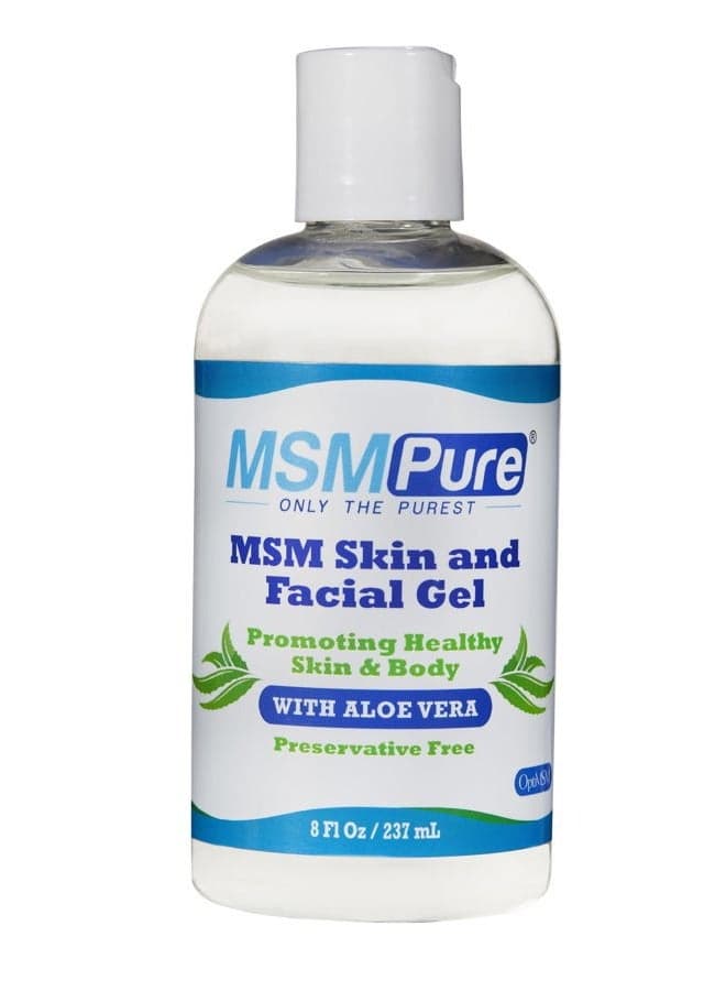 Kala Health MSMPure Max Strength Skin and Facial MSM Gel with Organic Aloe, Preservative Free, Made in The USA, 8 oz