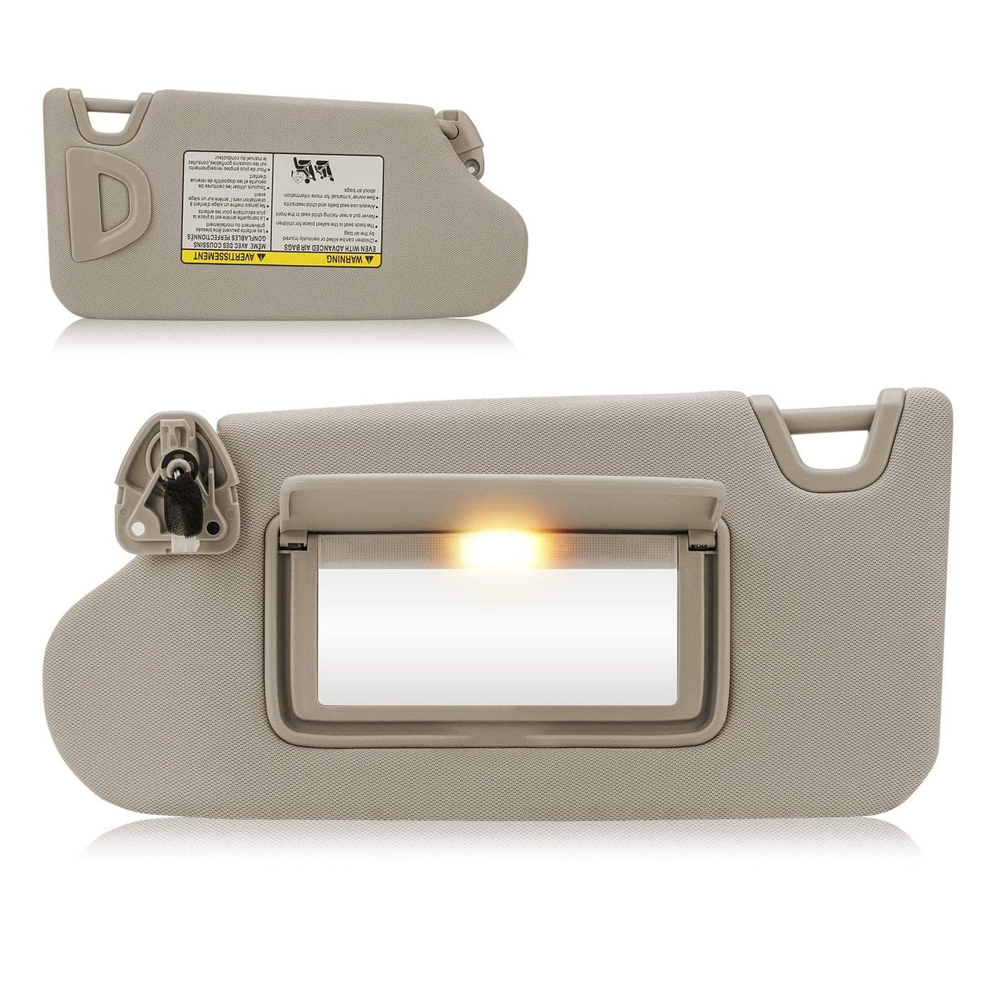 Sun Visor with Vanity Light for 20132018 Nissan Altima Without Sunroof Left Driver Side Beige Sunvisor Replacement 964013TA2A