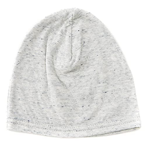 CHARM Baby Boys Slouchy Beanie - 100% Organic Cotton Soft Hypoallergenic Infant Toddler Girls Cap Made in Japan Mix White