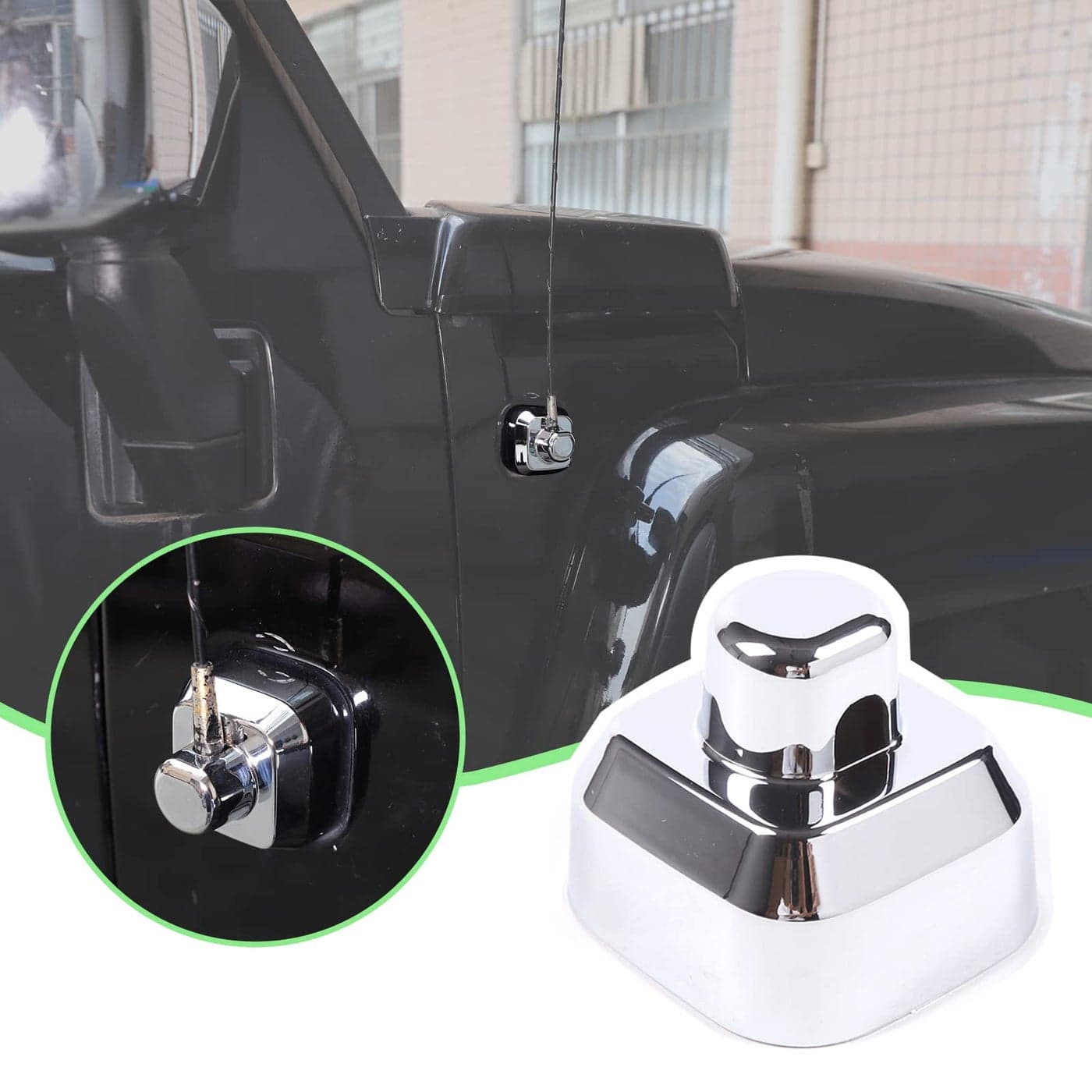 PIUGILH for H3 Antenna Cover with Adhesive Base Decorative Antenna Accessories for Hummer H3 200520091 PCS Silver