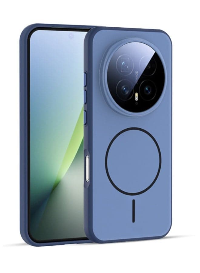 Compatible with Honor Magic 8 Pro Magnetic Wireless Charging Case Hard Phone Back Fashion Color Blocking Skin Feel Bumper Cover