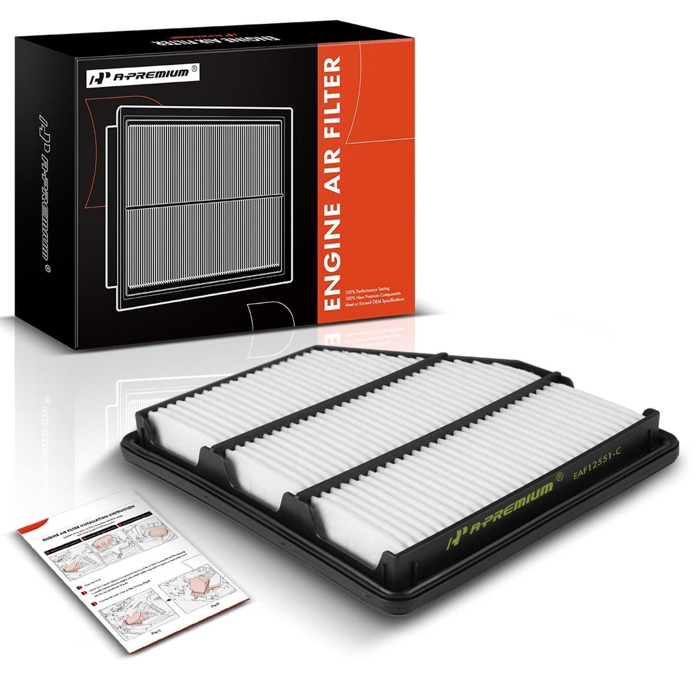 APremium Front Engine Air Filter Compatible with Nissan Altima 2019 2020 2021 2022 2023 25L Replace 165466CA0A