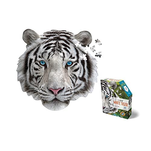 Madd Capp Puzzles I AM White Tiger 300 pieces Animal Shaped Jigsaw Puzzle