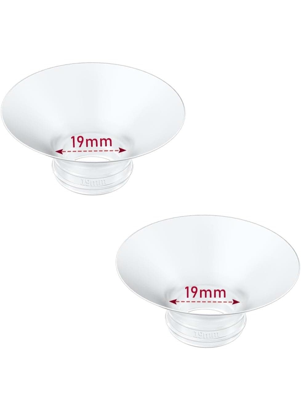 2Pcs Flange Insert 19mm Compatible with Momcozy M9/M6/M5/S12 Pro/S9 Pro/V1/V2,Wearable Breast Pump Replacement, Softer Silicone Flange Insert Kit for 19mm Shield of Most Pumps, Breastfeeding Essentials Pumping Replacement Parts Accessories