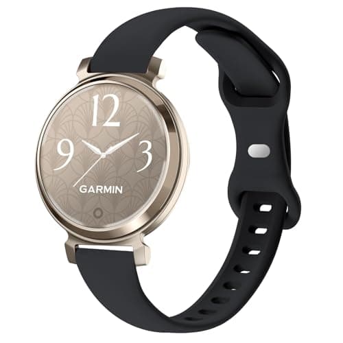 TUCOMO Slim Silicone Watch Bands Compatible with Garmin Lily 2, Thin Soft Narrow Sport Replacement Wristband Straps for Garmin Lily 2