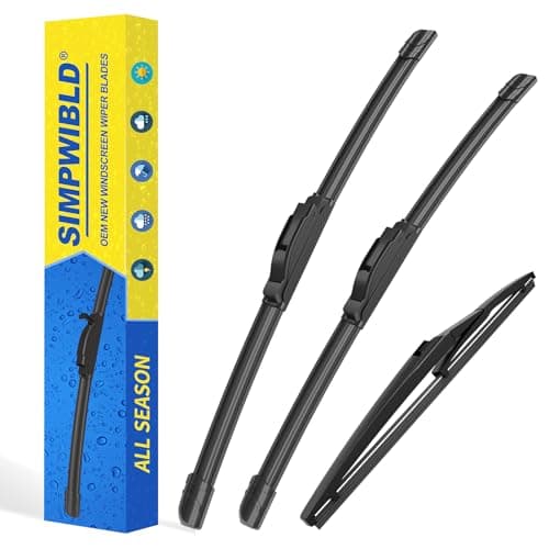 SIMPWIBLD 3 wipers Replacement for 2000-2019 Toyota Land Cruiser/2008-2022 Lexus LX570 Windshield Wiper Blades Original Equipment Replacement 24"+22"+12" (Set of 3) U/J HOOK