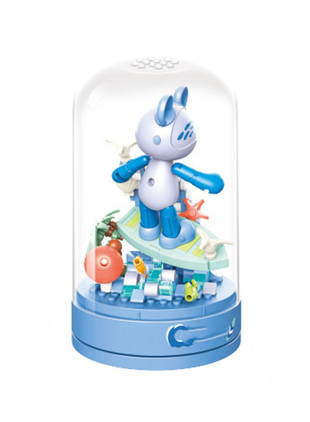 Star Bear Surfing Music Box Model Set Building Blocks Leisure Stress Relief Assembly Toys Children Adult Home Decorations