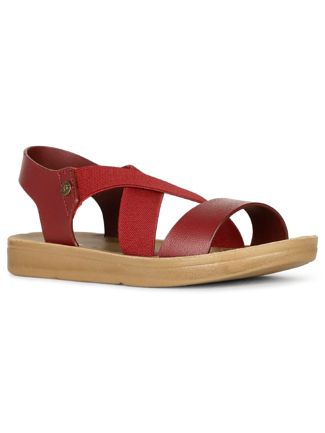 Bata Aerial Sandal Flat Women's Maroon Sandals - 7 UK (5615906)