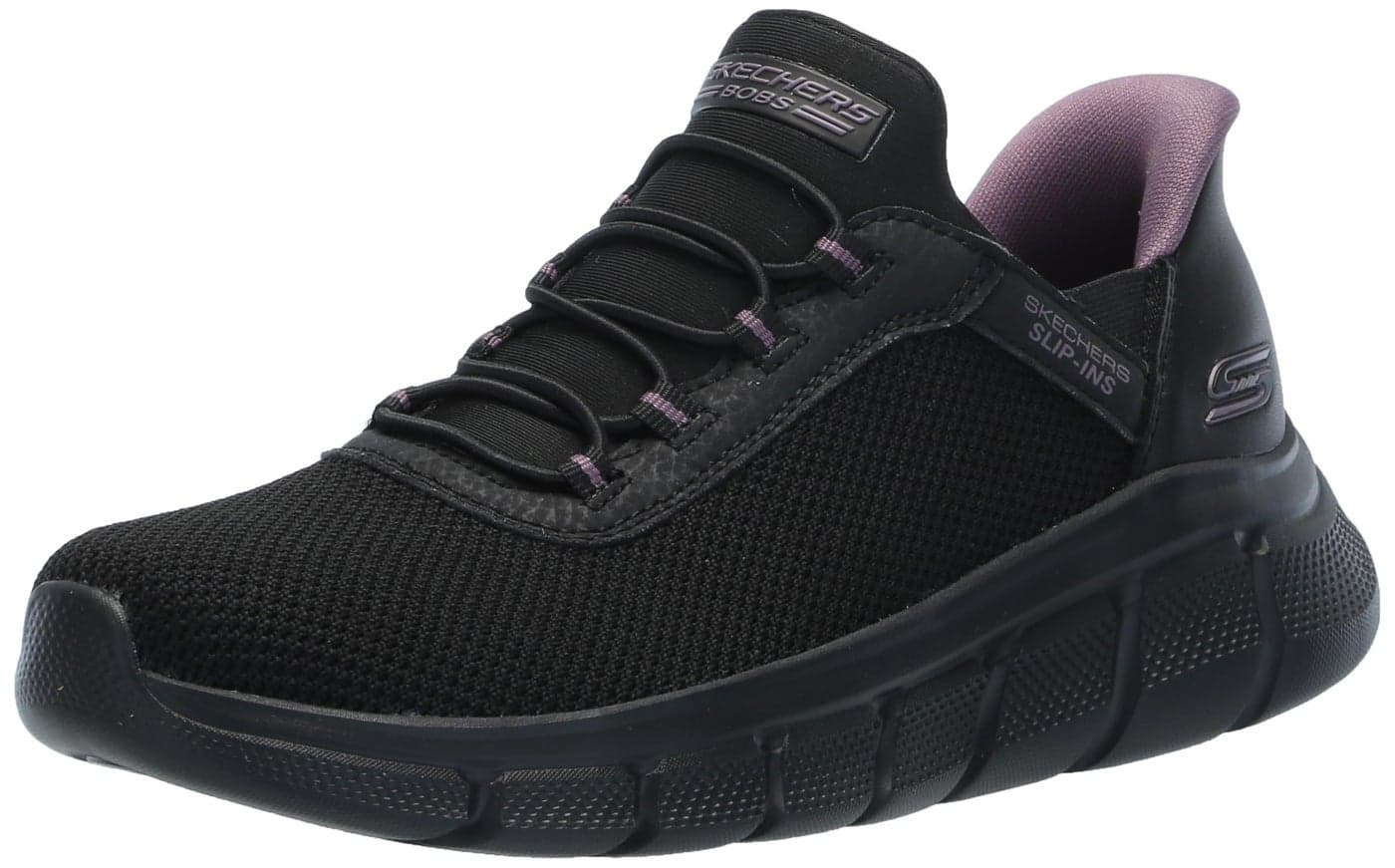 Skechers Women's Hands Free Slip-Ins Bobs B Flex-Fan Fav Sneaker, Black, 7