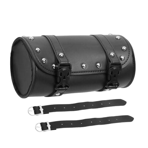 FTKDMT Handlebar Bag Motorcycle Front Fork Bag Tool Storage Pouch Universal Fit for Harley Sportster Softail Yamaha Kawasaki Suzuki Bicycle