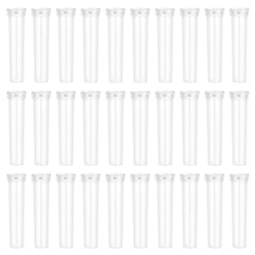 Vials for Flower Arrangements 28 Inch Floral Water Tubes Plastic Floral Vials with Caps Clear 30 Pack
