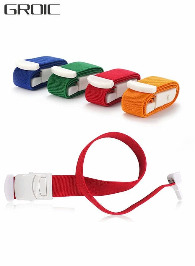 4-Pack Emergency Tourniquet, Adjustable Tourniquets Medical Emergency First Aid Quick Release Tourniquet with Buckle, Outdoor Snap-Type Emergency Buckle Band