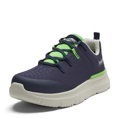 Timberland PRO Men's Intercept Steel Safety Toe Industrial Athletic Work Shoe, Navy/Lime, 7W