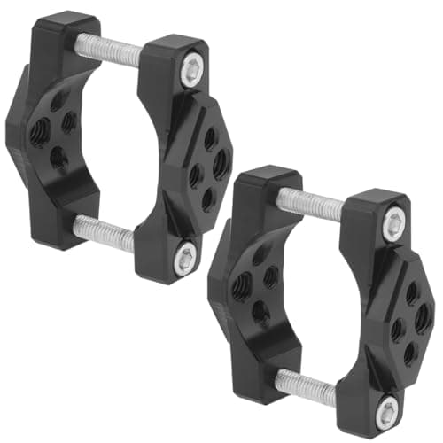 Windance 2pcs Motorcycle Bumper Clamp Bracket Driving Fog Lights Holder Auxiliary Lights Holder Bull Bar Mounting Bracket Black Medium