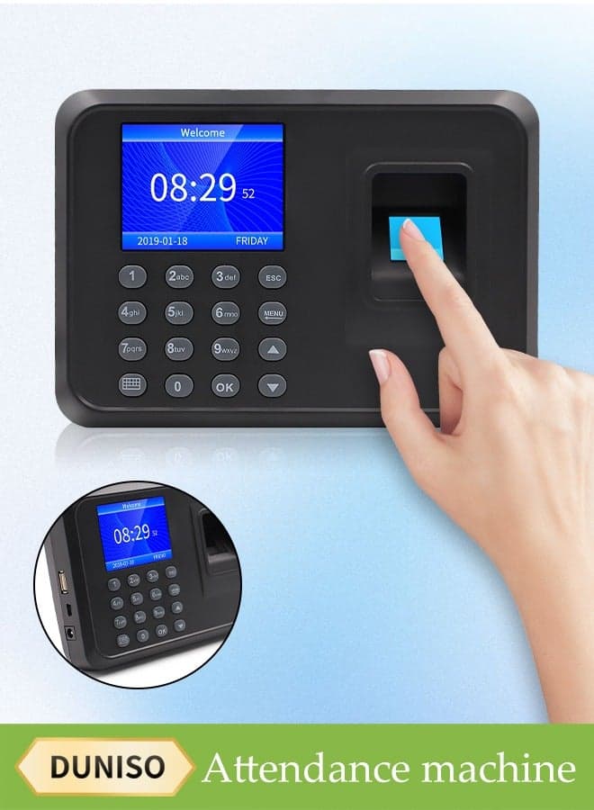 Intelligent Biometric Fingerprint Password Attendance Machine, Employee Sign-In Recorder, Clock-In Machine, Employee Intelligent Fingerprint Sign-In Reporting Machine, Attendance Clock